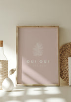 Poster Oui Oui Typography pastel world Living Room BIlder Frame