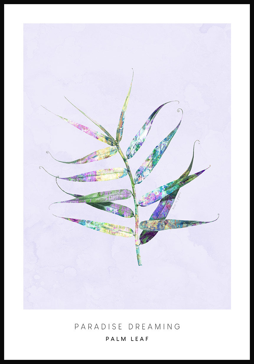Poster Illustration palm leaf