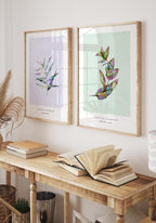 Poster Illustration palm leaf as poster wall