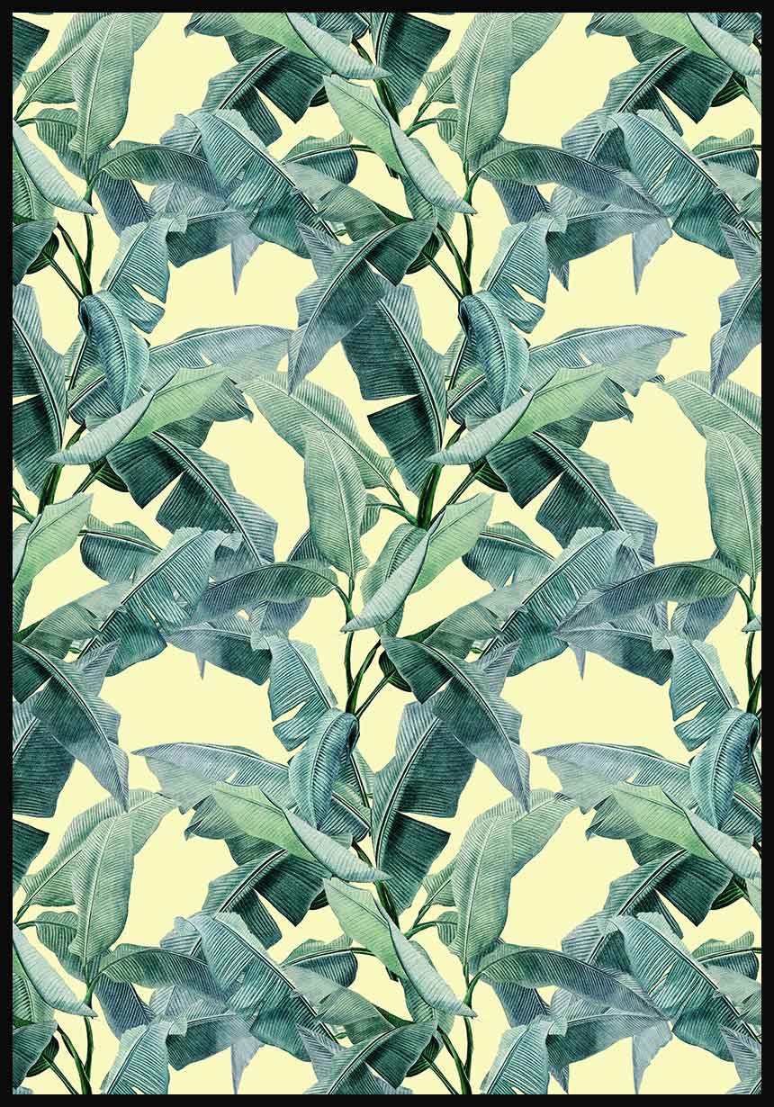 Poster banana leaves texture