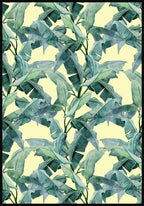 Poster banana leaves texture
