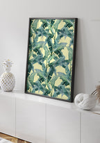 Poster banana leaves texture in the living room
