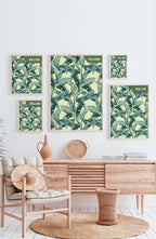 Print banana leaves texture poster sizes