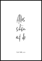 Poster personalisierbar alles schön mit dir