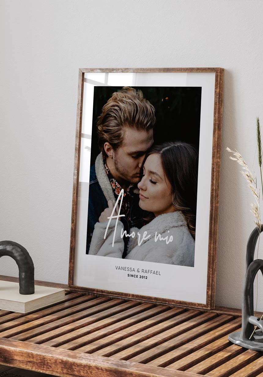 Amore mio - Personalisierbares Poster mit Namen