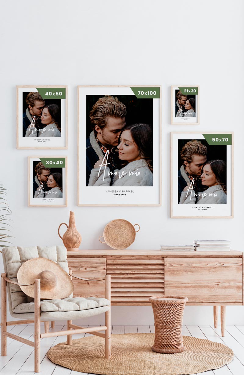 Amore mio - Personalisierbares Postergrößen