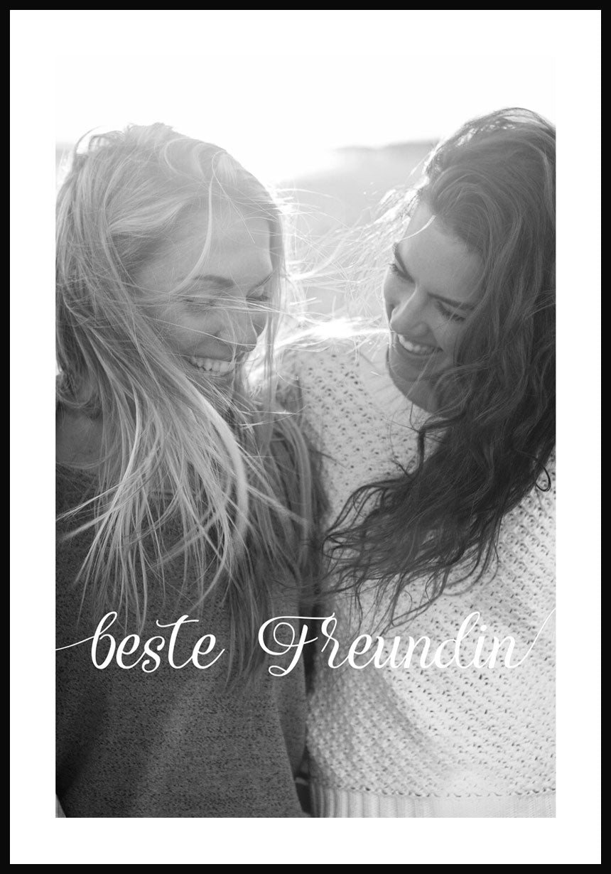 Poster personalisiert beste Freundin mit bild