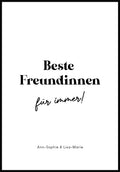 Personalisiertes Poster beste Freundinnen für immer