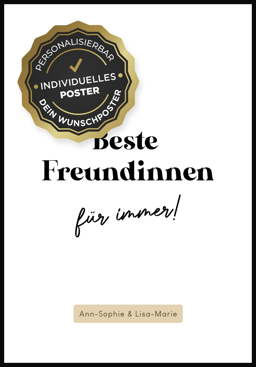 Personalisiertes Poster beste Freundinnen für immer personalisierbare Flächen