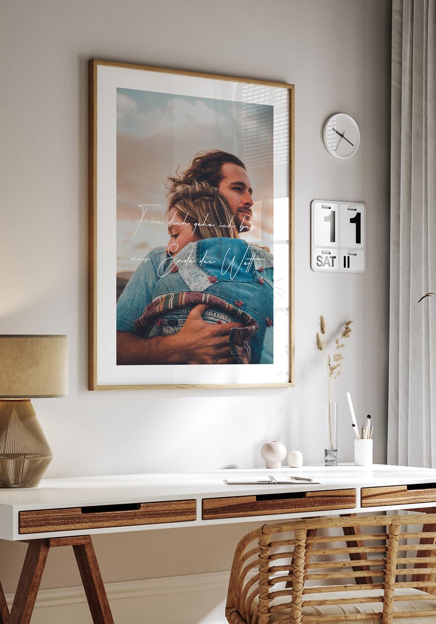 Personalisiertes Poster mit Bild und Zitat Freunde