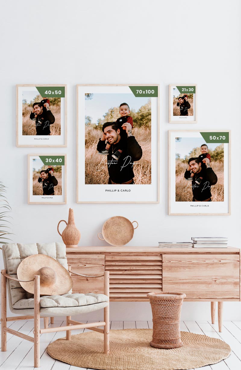 Personalisiertes Poster Bester Papa Postergrößen