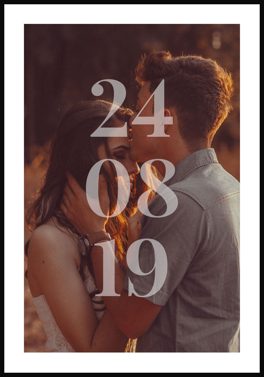 Personalisierbares Paarposter Bild mit Datum