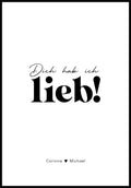 Poster personalisiert dich hab ich lieb