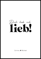 Poster personalisiert dich hab ich lieb