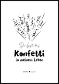 Poster personalisierbar du bist das konfetti in meinem Leben