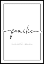 Personalisiertes Familienposter 'Familie' mit Namen