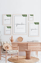 Personalisiertes Familienposter 'Familie' mit Namen Postergrößen