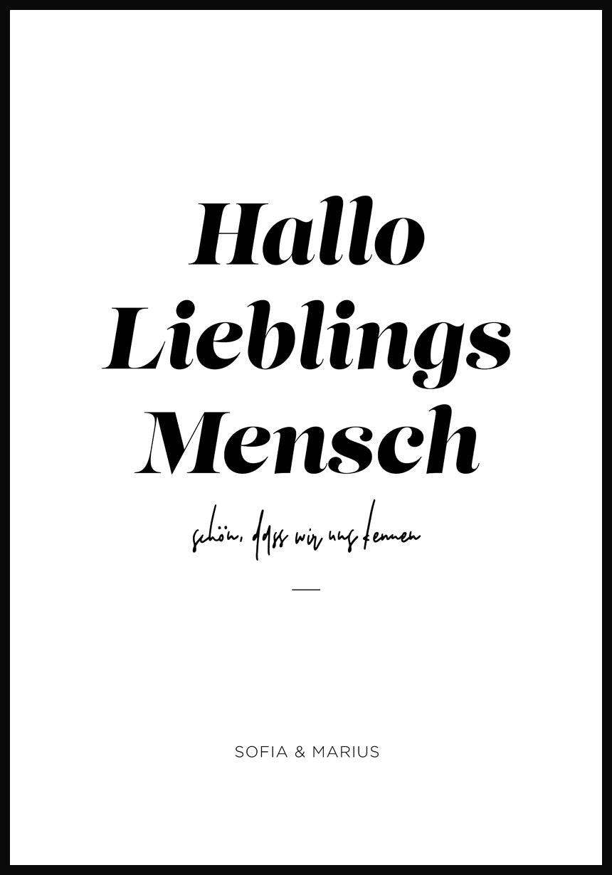 Poster personalisiert Lieblingsmensch