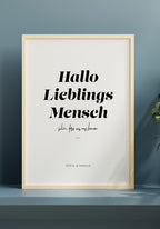 Poster personalisiert Lieblingsmensch auf Regal