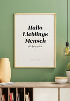 Poster personalisiert Lieblingsmensch über Sideboard