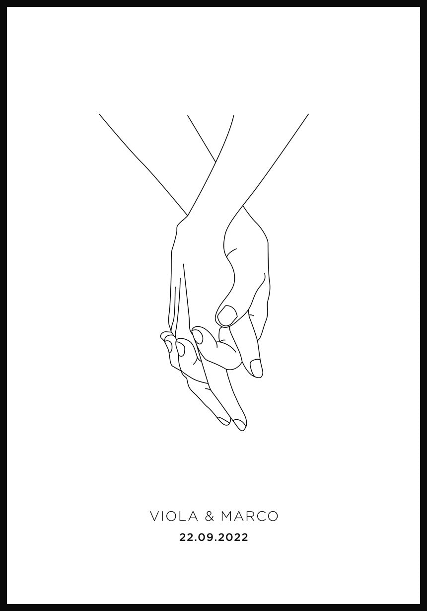 Hand in Hand - Personalisierbares Poster