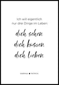 Poster ich will eigentlich nur drei Dinge im Leben