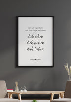 Poster ich will eigentlich nur drei Dinge im Leben im Wohnzimmer