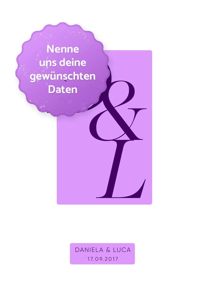 Poster mit euren Initialen mit Name und Datum