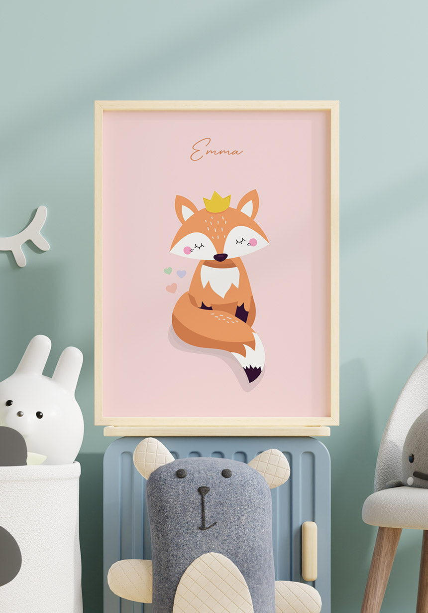 Fuchs mit Krone Rosa