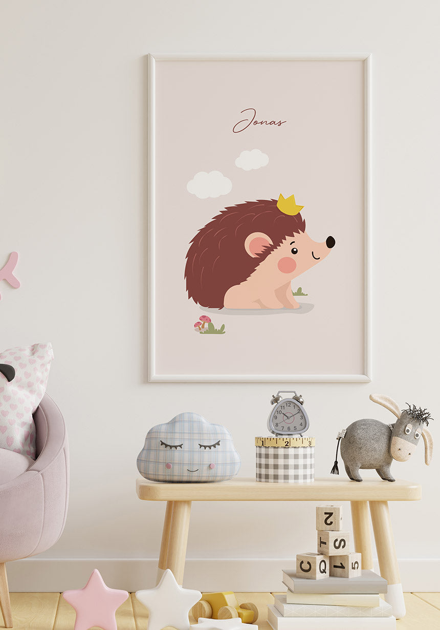 Igel Poster für Kinder Kinderzimmer