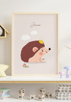 Igel Poster für Kinder personalisierbar