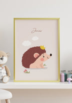 Igel Poster für Kinder mit Krone