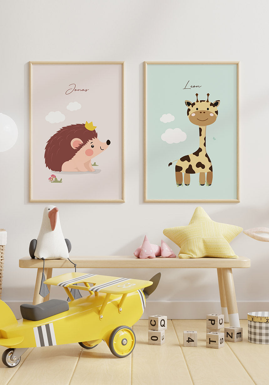 Igel Poster für Kinder Bilderwand