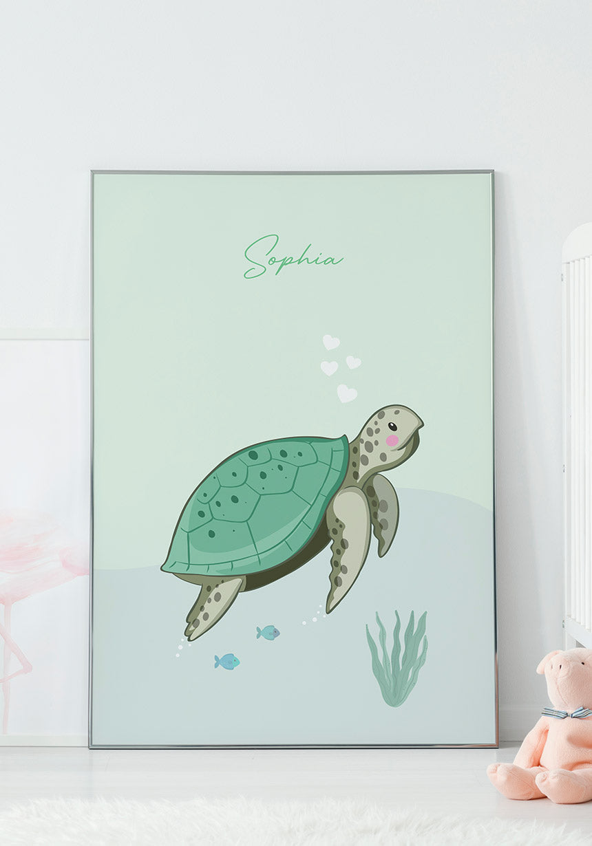 Kinderposter Schildkröte