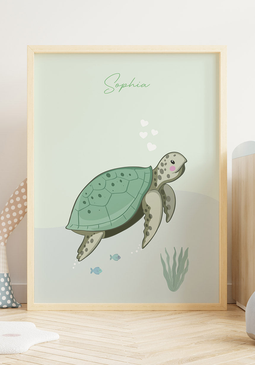 Kinderposter Schildkröte Kinderzimmer