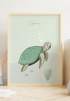 Kinderposter Schildkröte Kinderzimmer