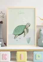 Kinderposter Schildkröte für Zuhause