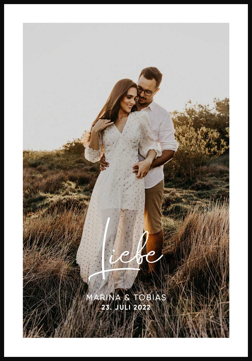 Personalisierbares Poster mit Liebe und deinem Bild