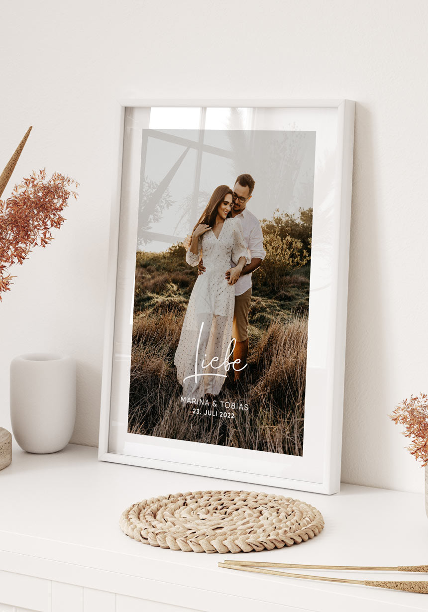 Personalisierbares Poster mit Liebe und deinem Bild als Geschenk