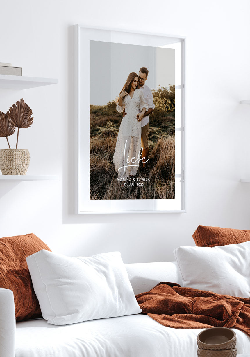 Personalisierbares Poster mit Liebe und deinem Bild individuell