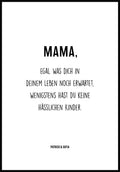 Poster personalisierbar Mama hübsche Kinder