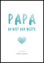 Personalisierbares Poster Papa du bist der Beste