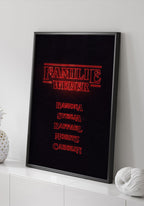 Stranger Things - Personalisiertes Poster mit Familiennamen für Fans