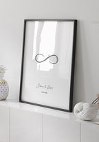Personalisiertes Poster mit Unendlichzeichen für Pärchen