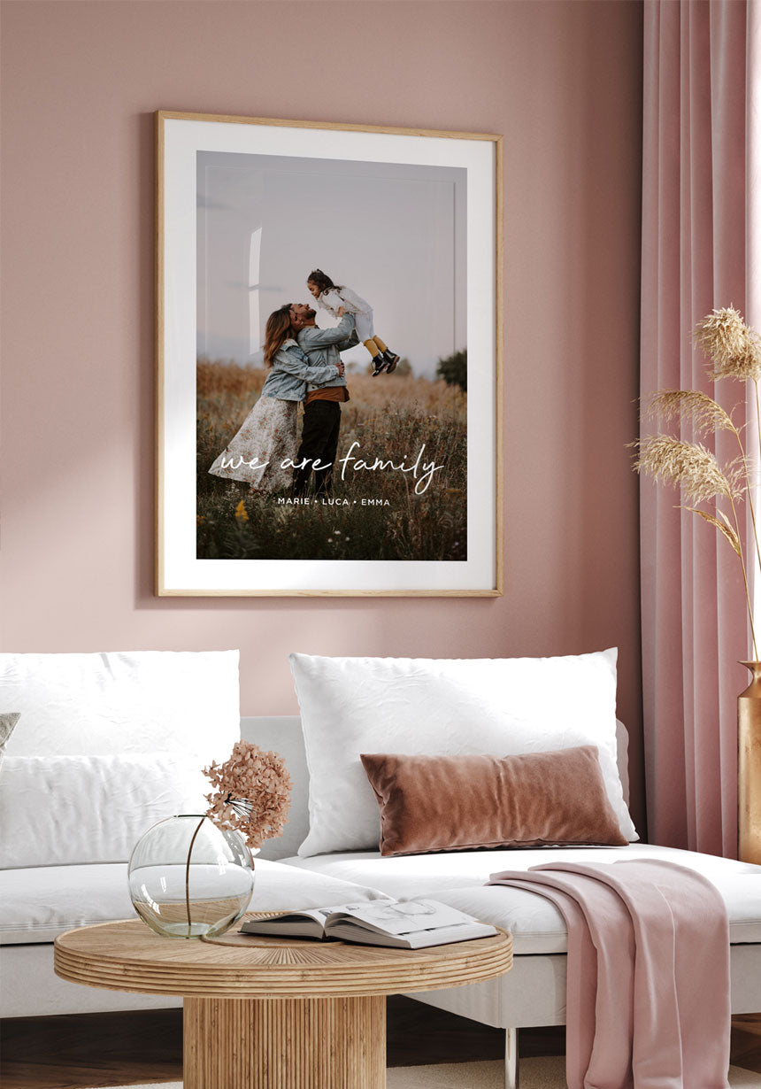 We are family mit Bild - Personalisiertes Poster individuell