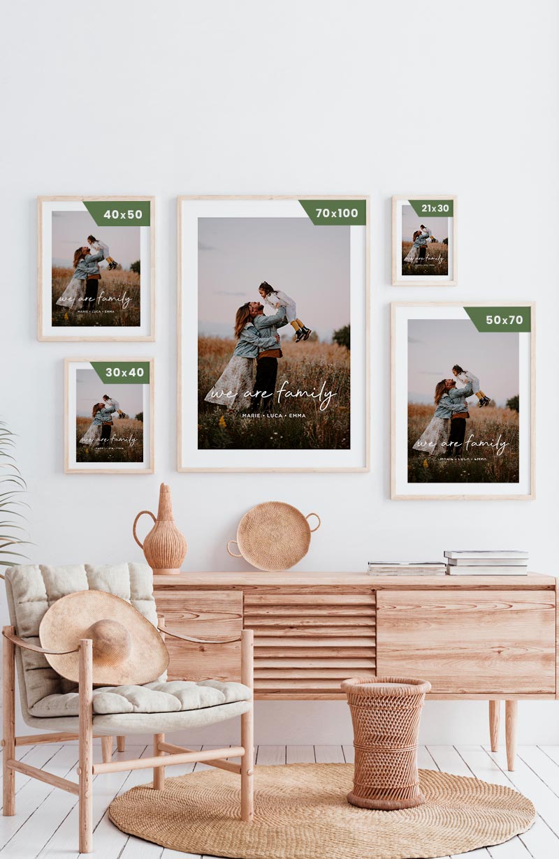 We are family mit Bild Postergrößen
