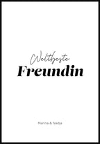 Poster personalisiert weltbeste Freundin
