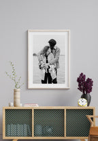Poster personalisiert wir mit bild im wohnzimmer
