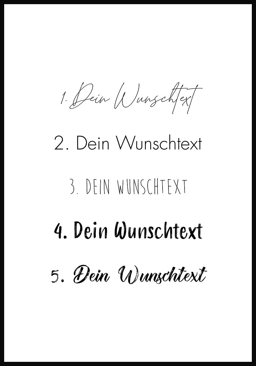 Poster mit deinem Wunschtext