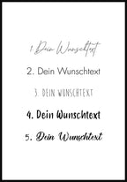 Poster mit deinem Wunschtext